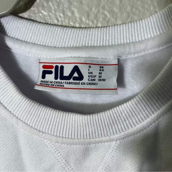 Fila White Newton Sweatshirt - Sz M - Picture 3 of 5